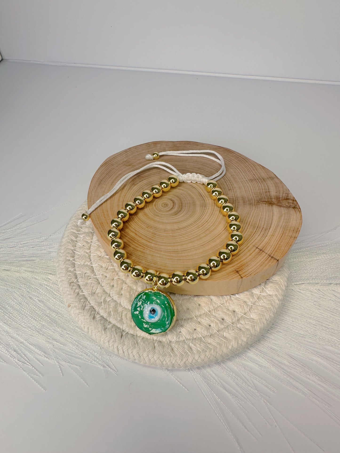 Green Evil Eye Bracelet